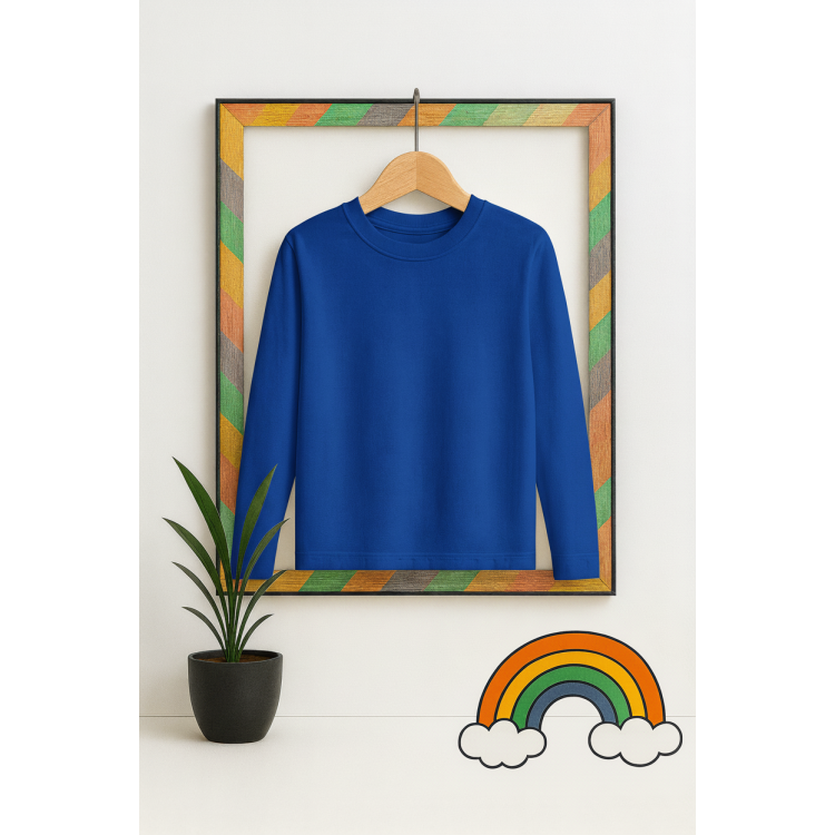 Bluză Glat Copii - Albastru