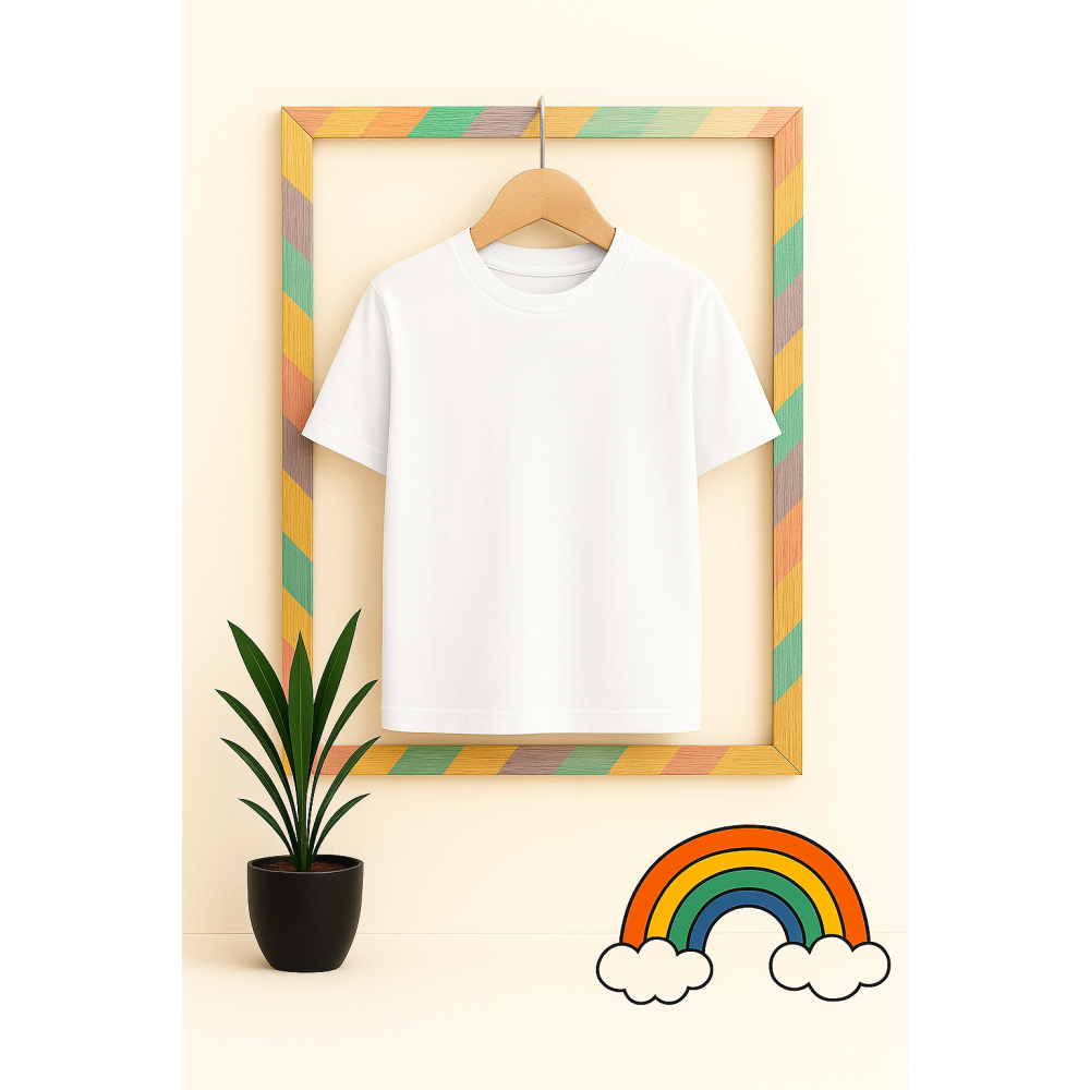 Tricou Glat Copii - Alb