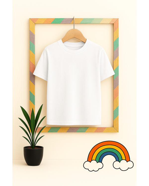 Tricou Glat Copii - Alb