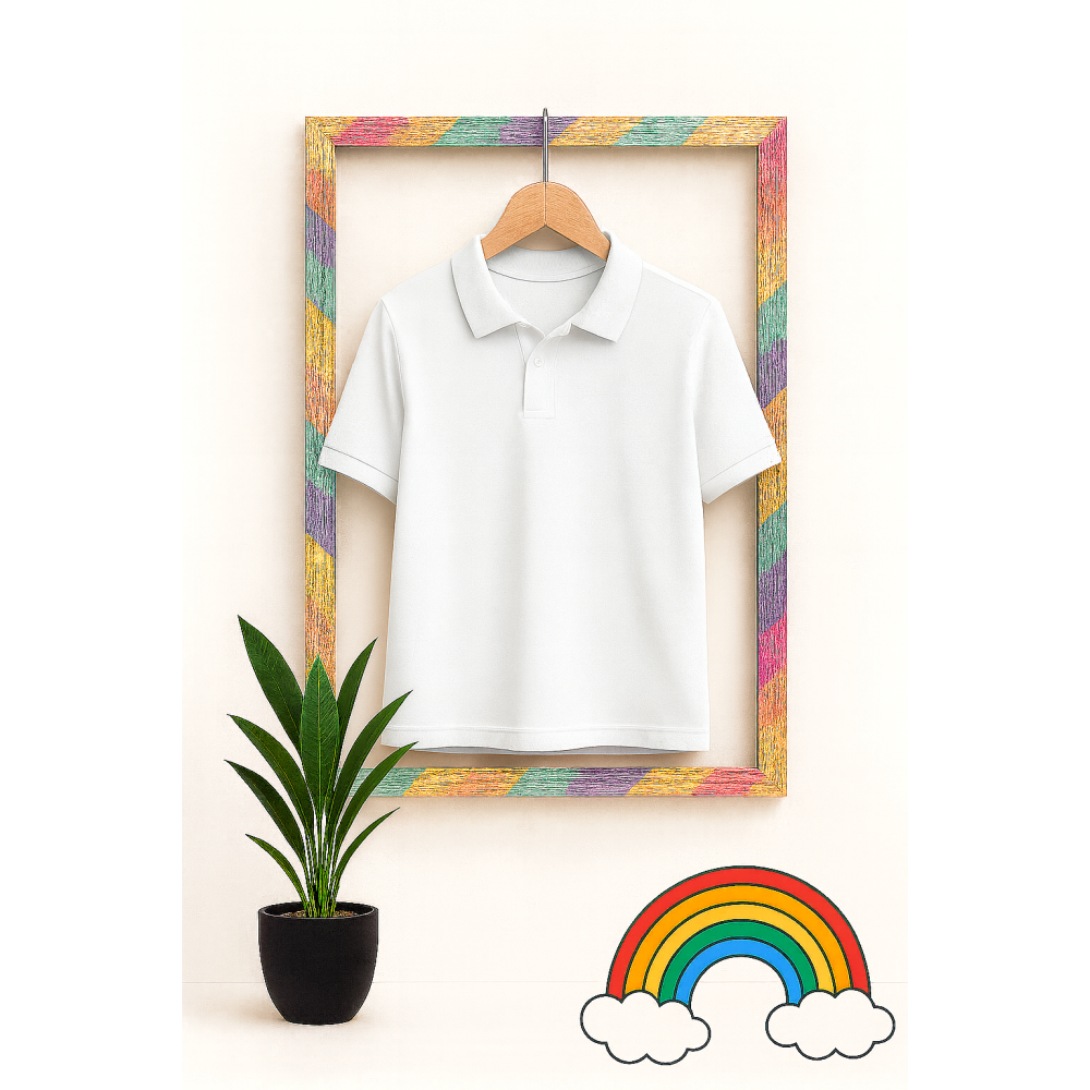 Tricou Polo Copii - Alb